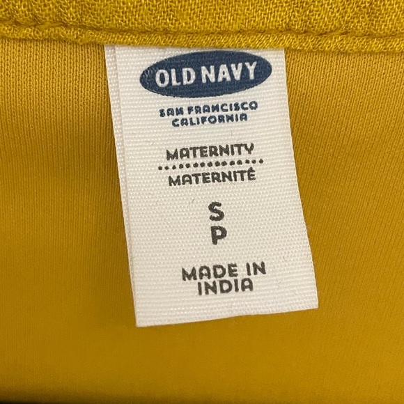 Old Navy Maternity Ruffle-Sleeve Yellow Floral Midi Dress - Picture 5 of 6